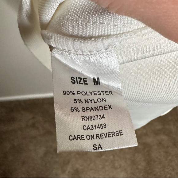 Custom Made White Long Sleeve Bodycon Dress - Picture 4 of 4